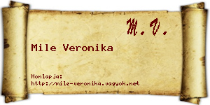 Mile Veronika névjegykártya